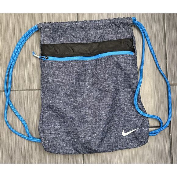 Nike Heritage Drawstring Backpack Blue Lightweight - Picture 1 of 6